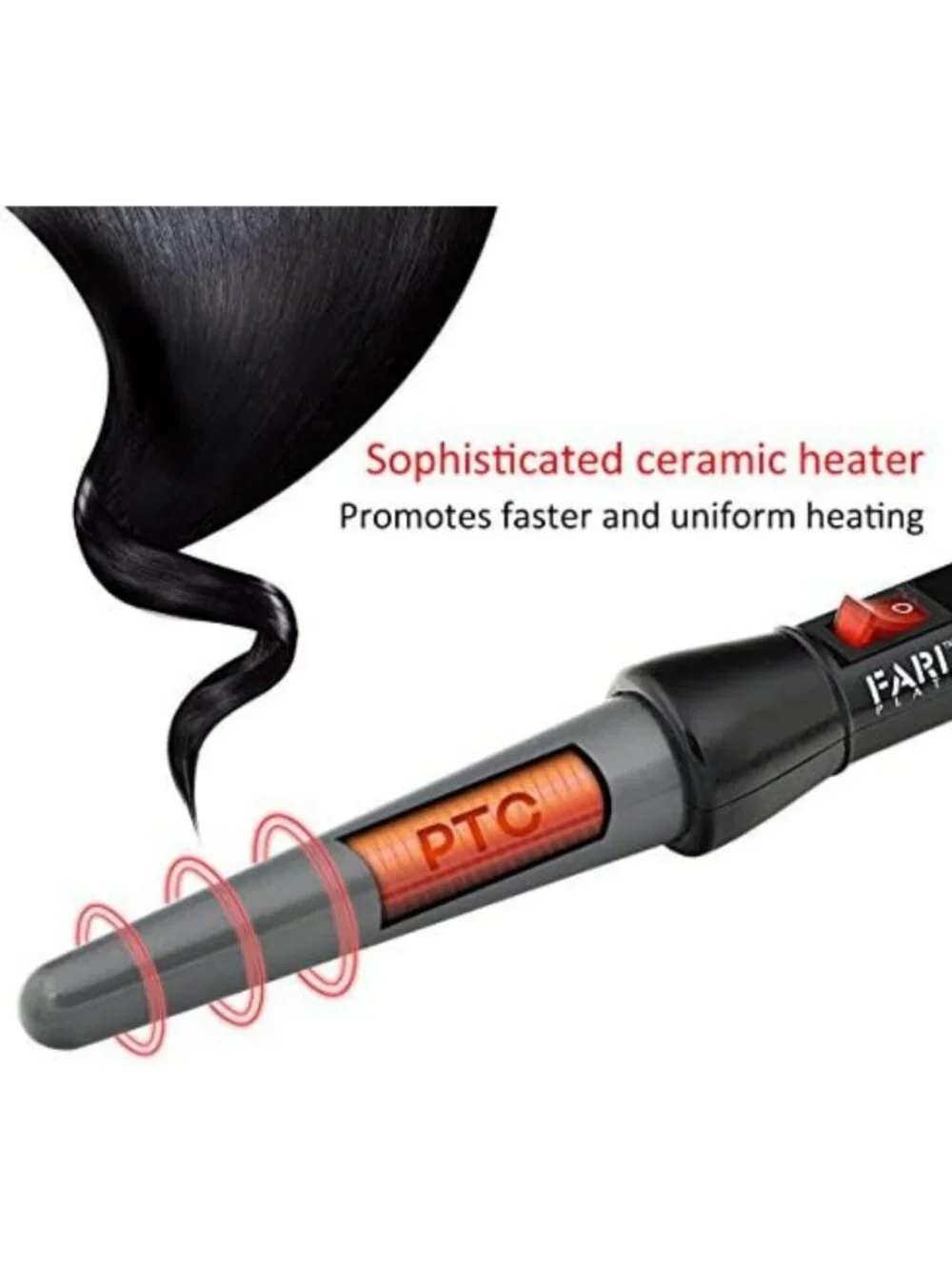 2-in-1 Travel Hair Curling Iron & Mini Flat Iron Set, Ceramic Wands, Heat Glove